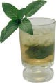 1 ¼ oz. Maker’s Mark Bourbon; 1 Tbsp. Simple syrup; 10-15 large fresh mint leaves.  Muddle mint leaves with simple syrup in bottom of chilled glass. Fill glass with ice then add bourbon.  Garnish with mint leaves